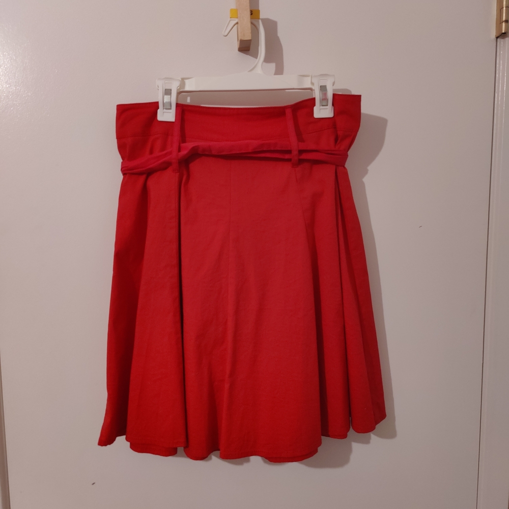 Chic Red A-Line Skirt